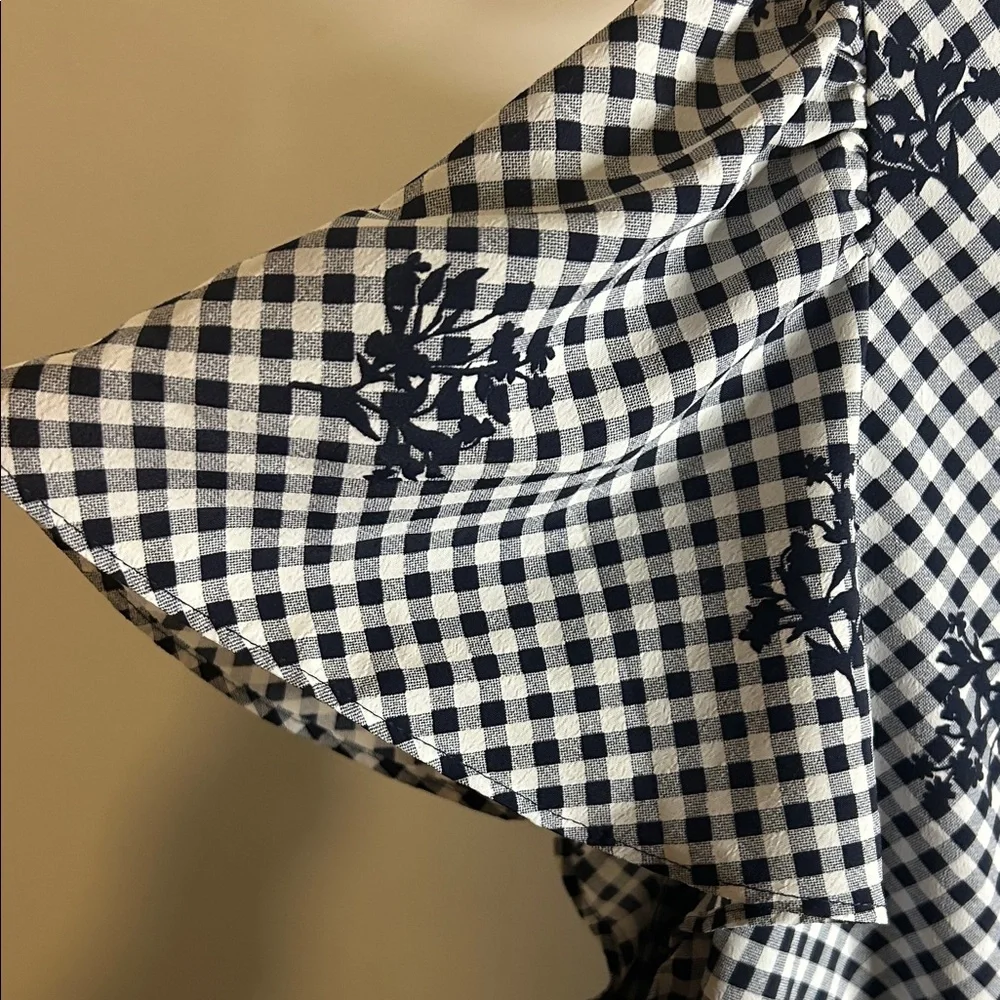 Anne Klein Black and White Gingham Midi Dress - Picture 4 of 14